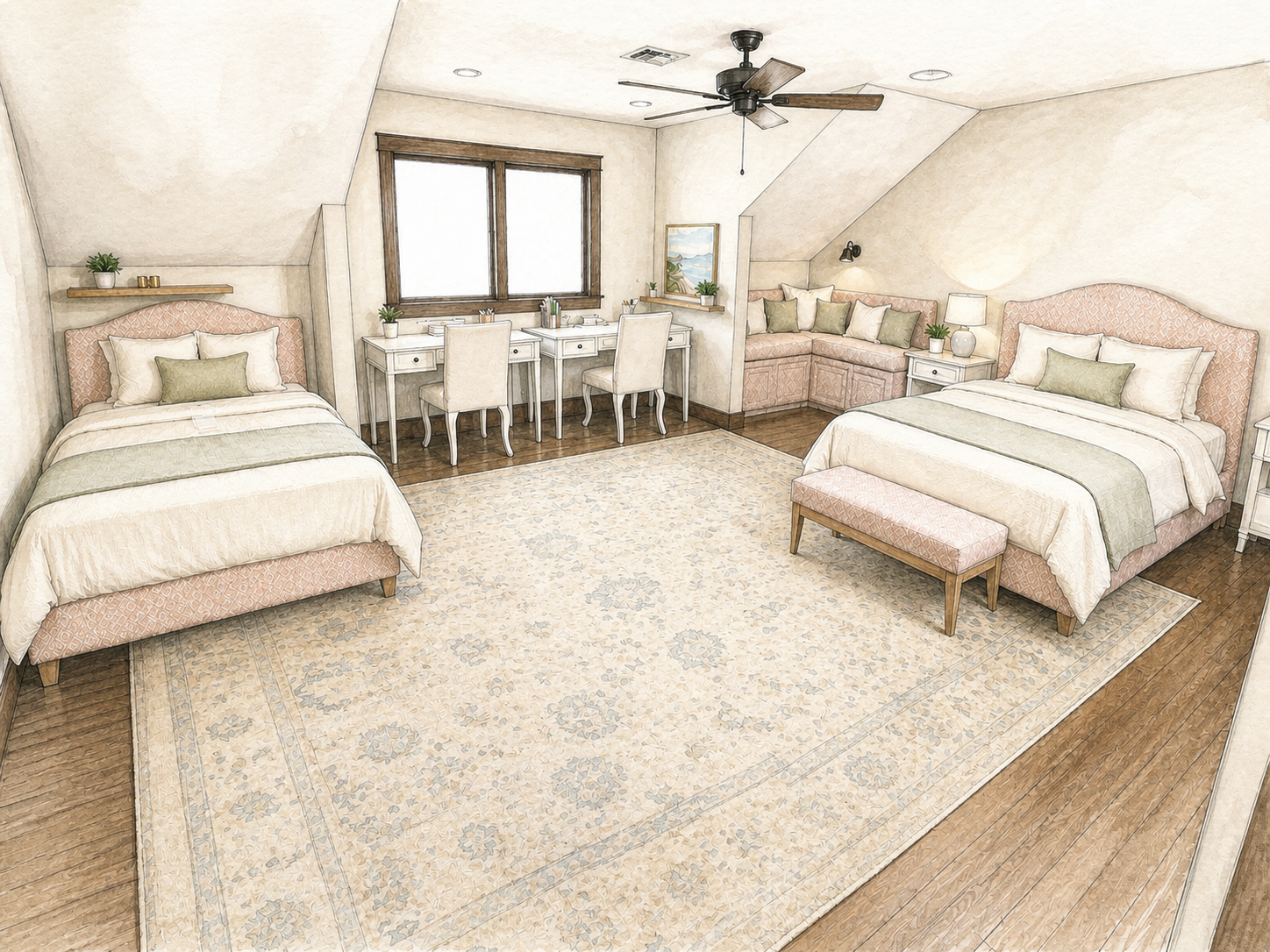 Shared bedroom design concept